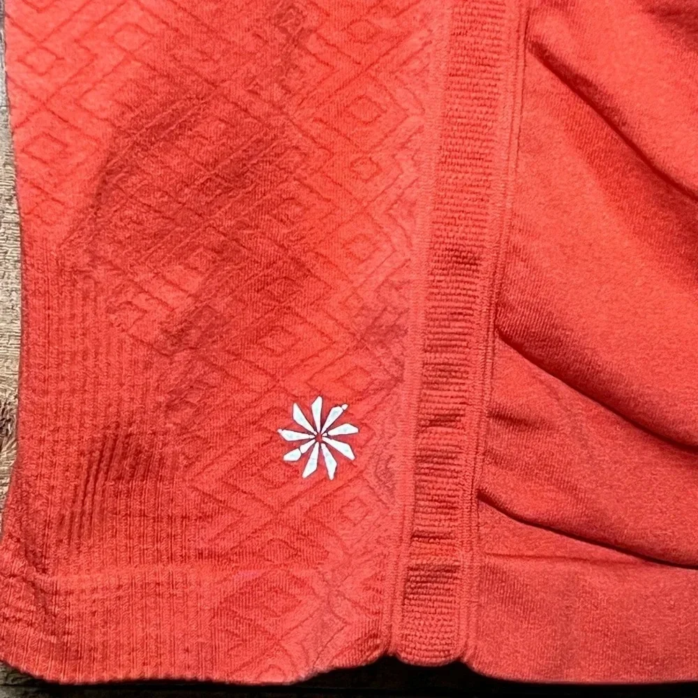 🌻 Athleta Tracker Hoodie in Cosmic Orange Women's size XS seamless activewear - Picture 8 of 8